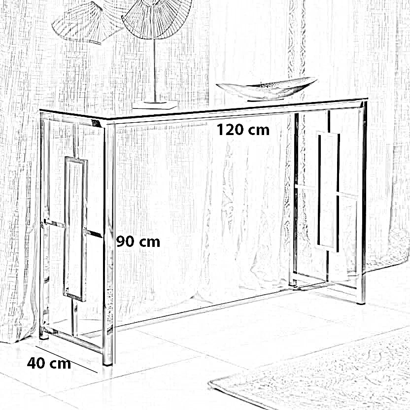 كونسول معدن، 120*40*90 سم