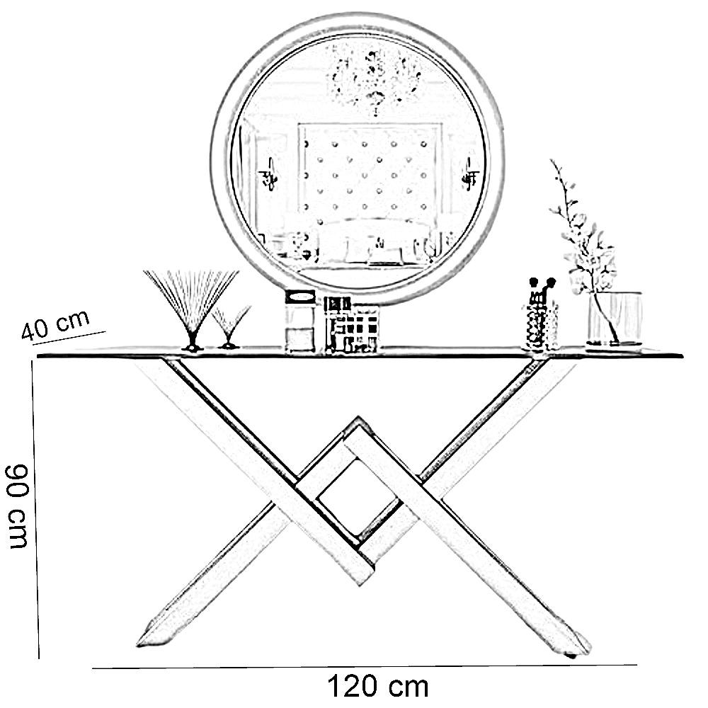 كونسول معدن ، 120*40*90