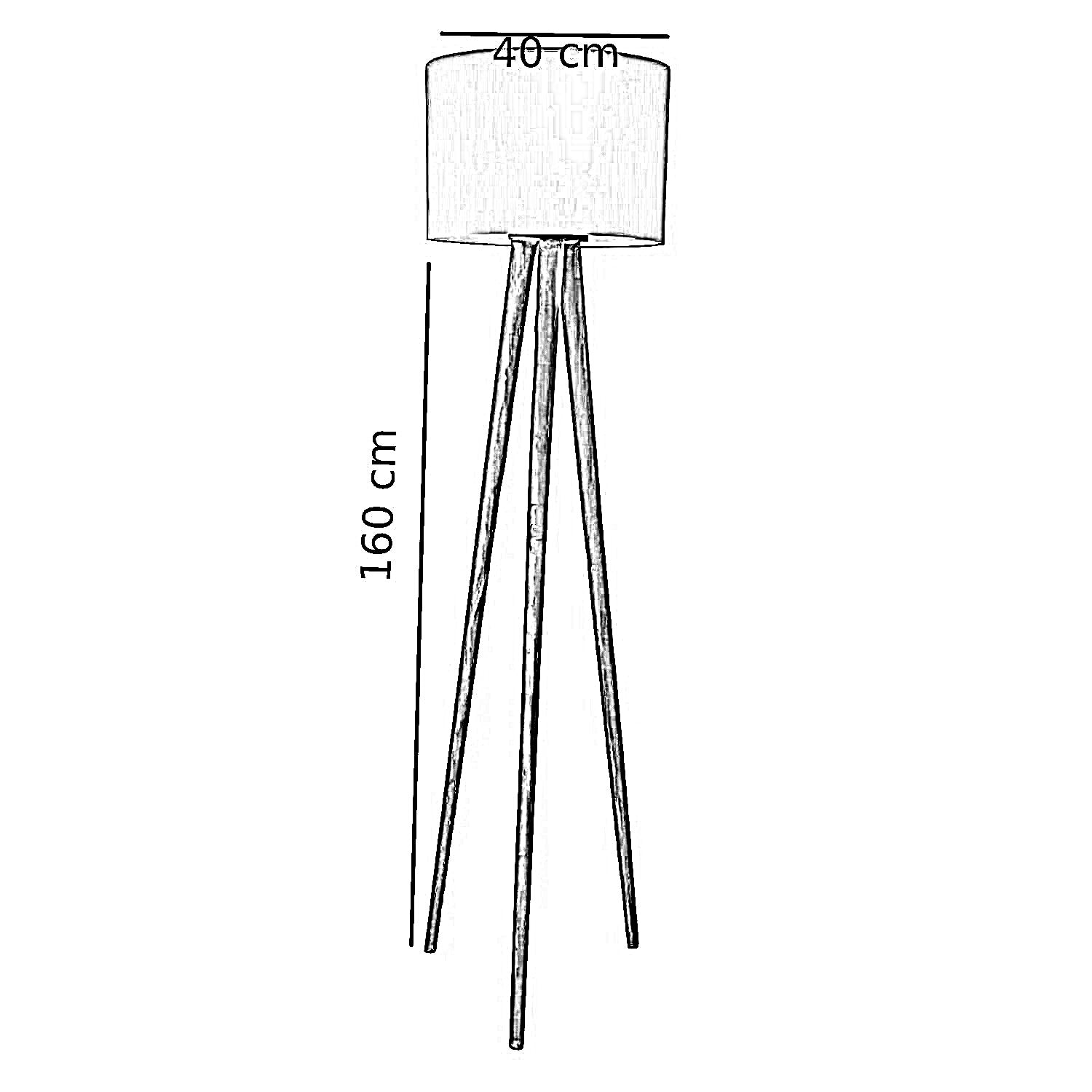 أباجورة ارضية خشب زان، 40*160 سم