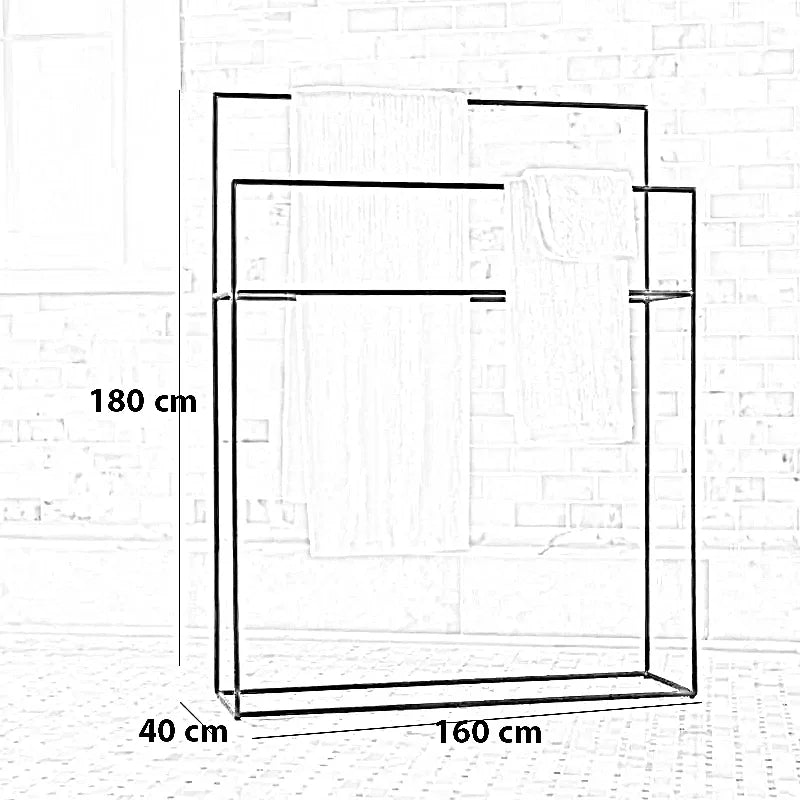 شماعة ملابس ستيل، 160*40*180 سم