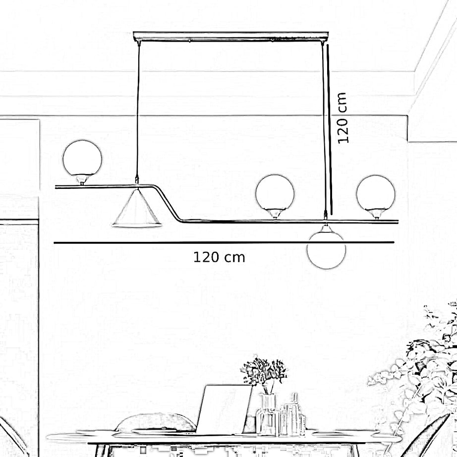 نجفة ستيل و زجاج، 120*120 سم