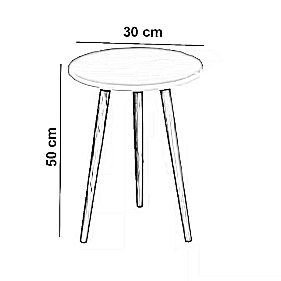طقم ترابيزات خشب ام دي اف، 3قطع