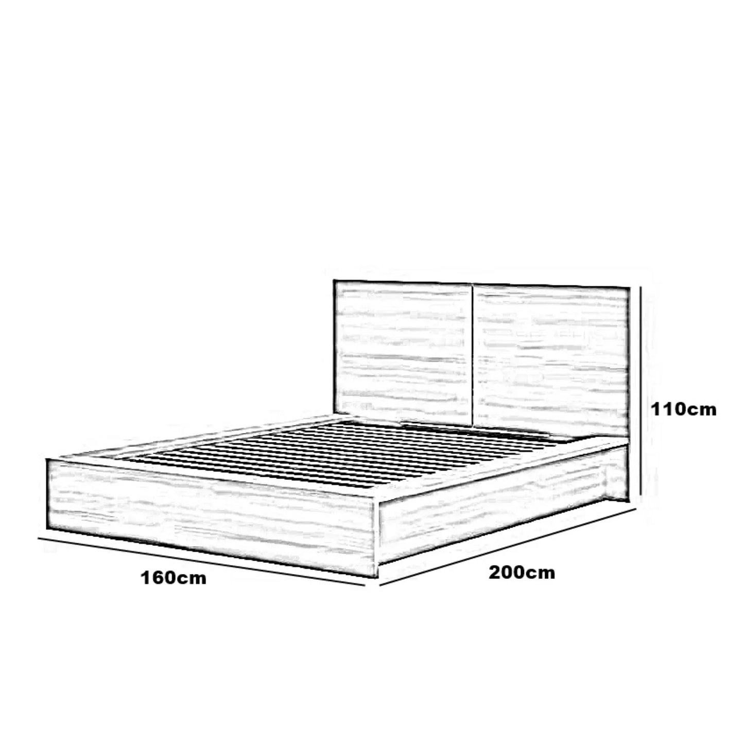 غرفة نوم كاملة، خشب ام دي اف- 5 قطع