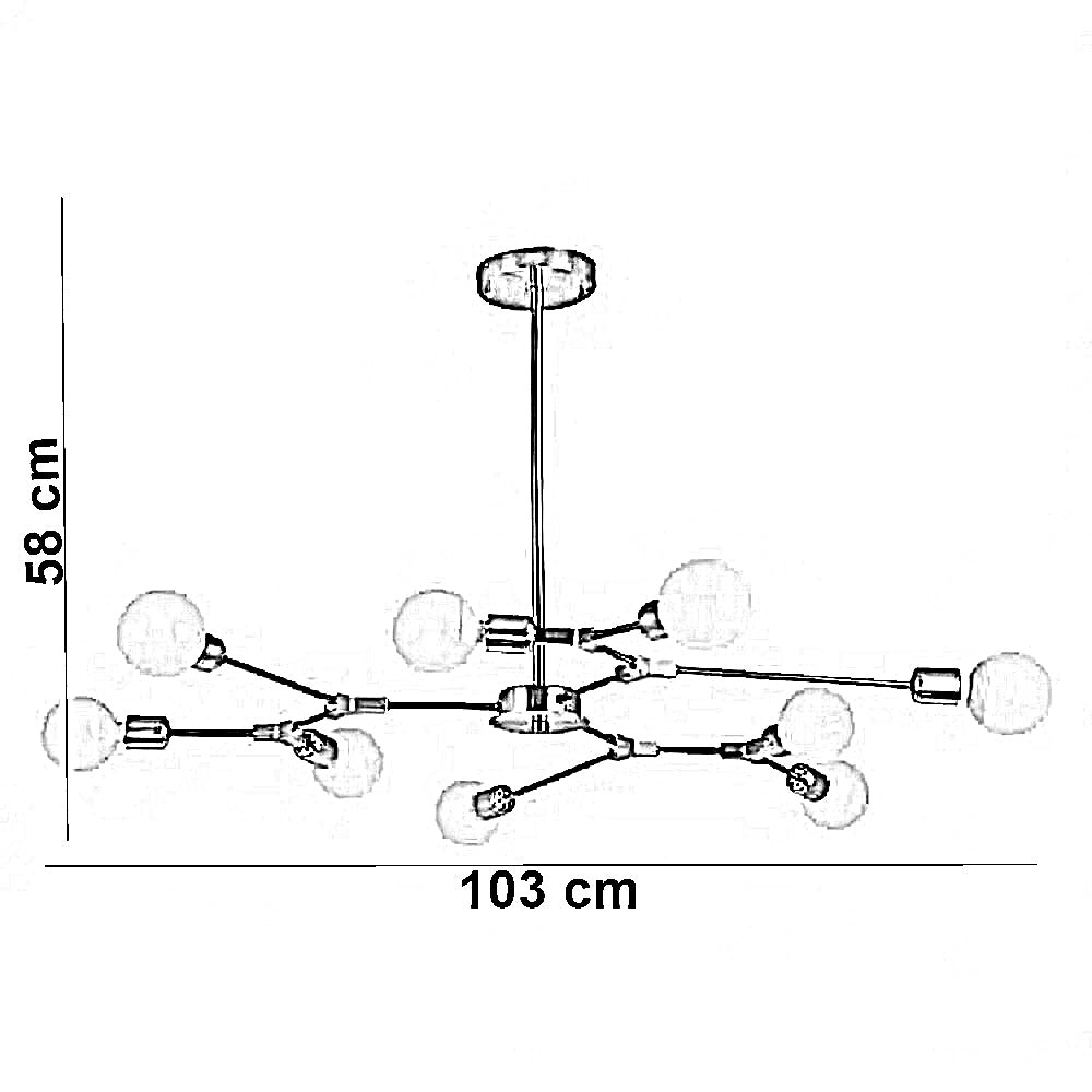 نجفة ستيل، 103*58 سم