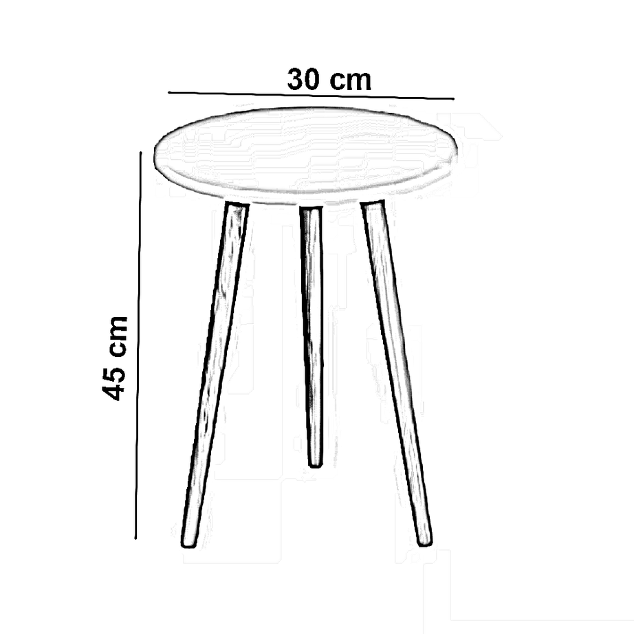 طقم ترابيزات خشب ام دي اف، 3قطع