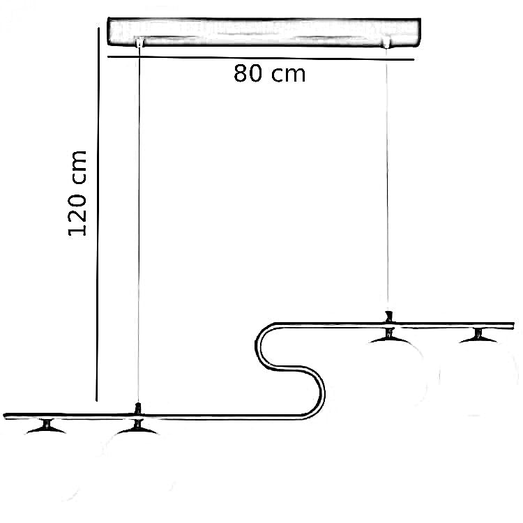 نجفة ستيل و زجاج، 80*120 سم