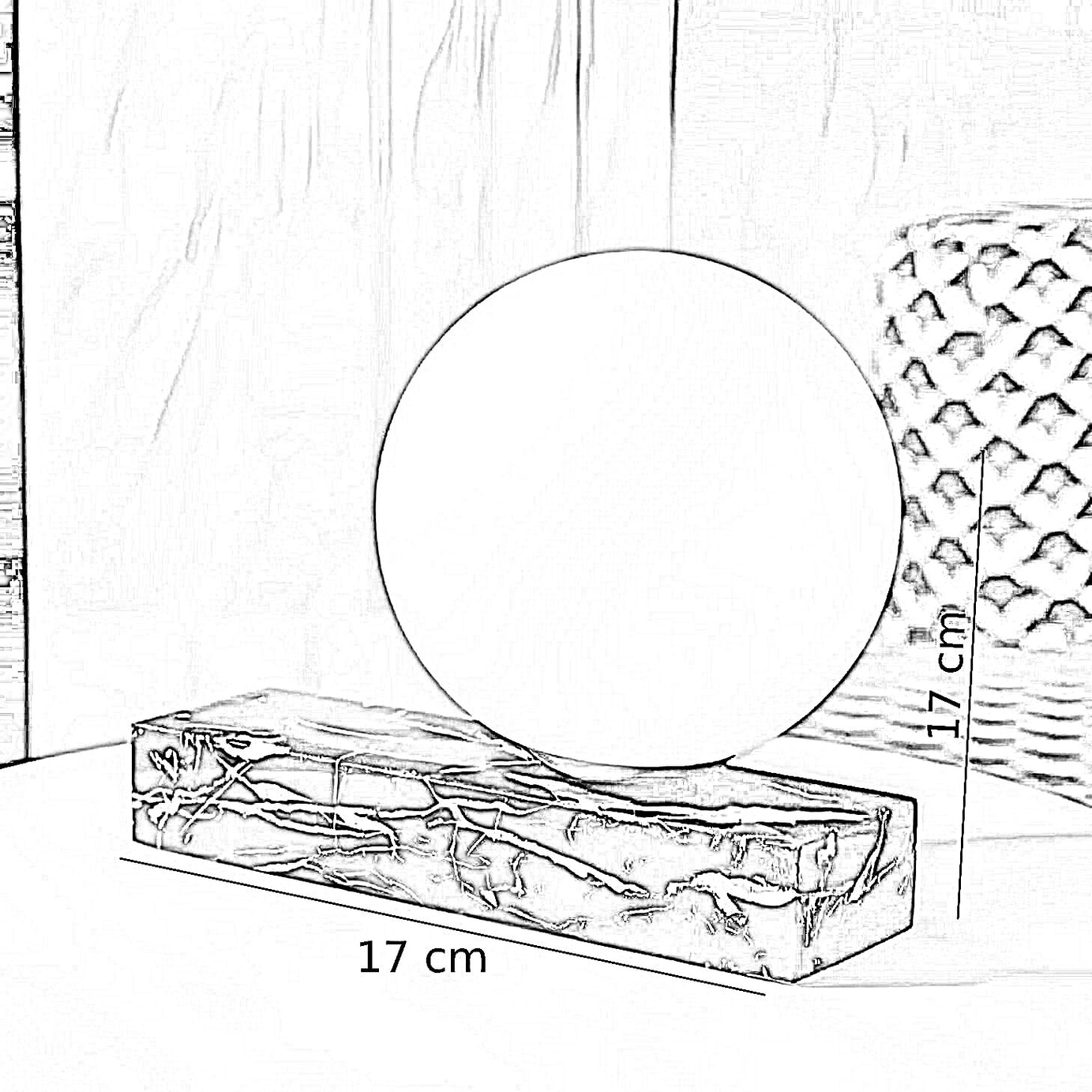 أباجورة ترابيزة ستيل، 17*17 سم