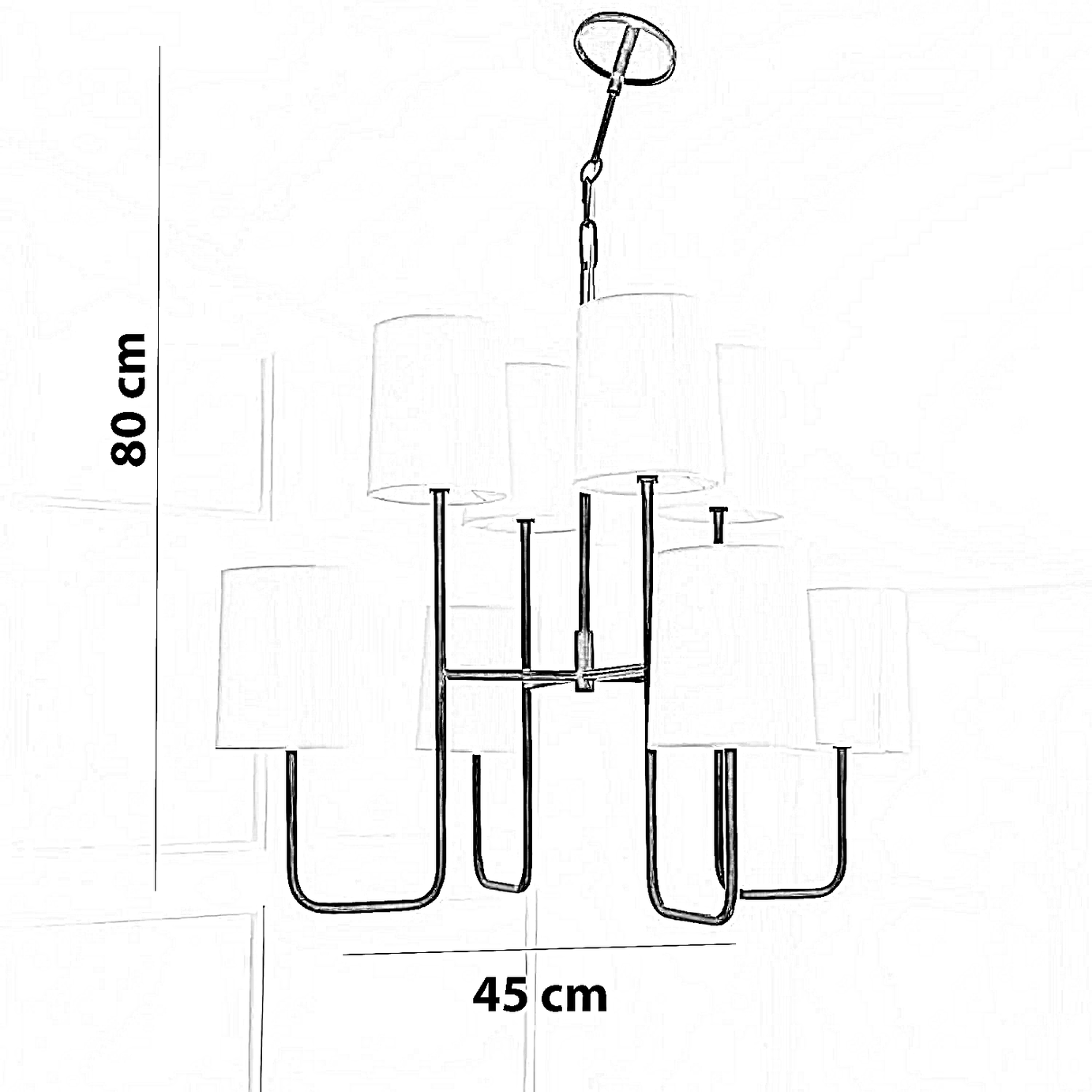 نجفة معدن، 45*80 سم