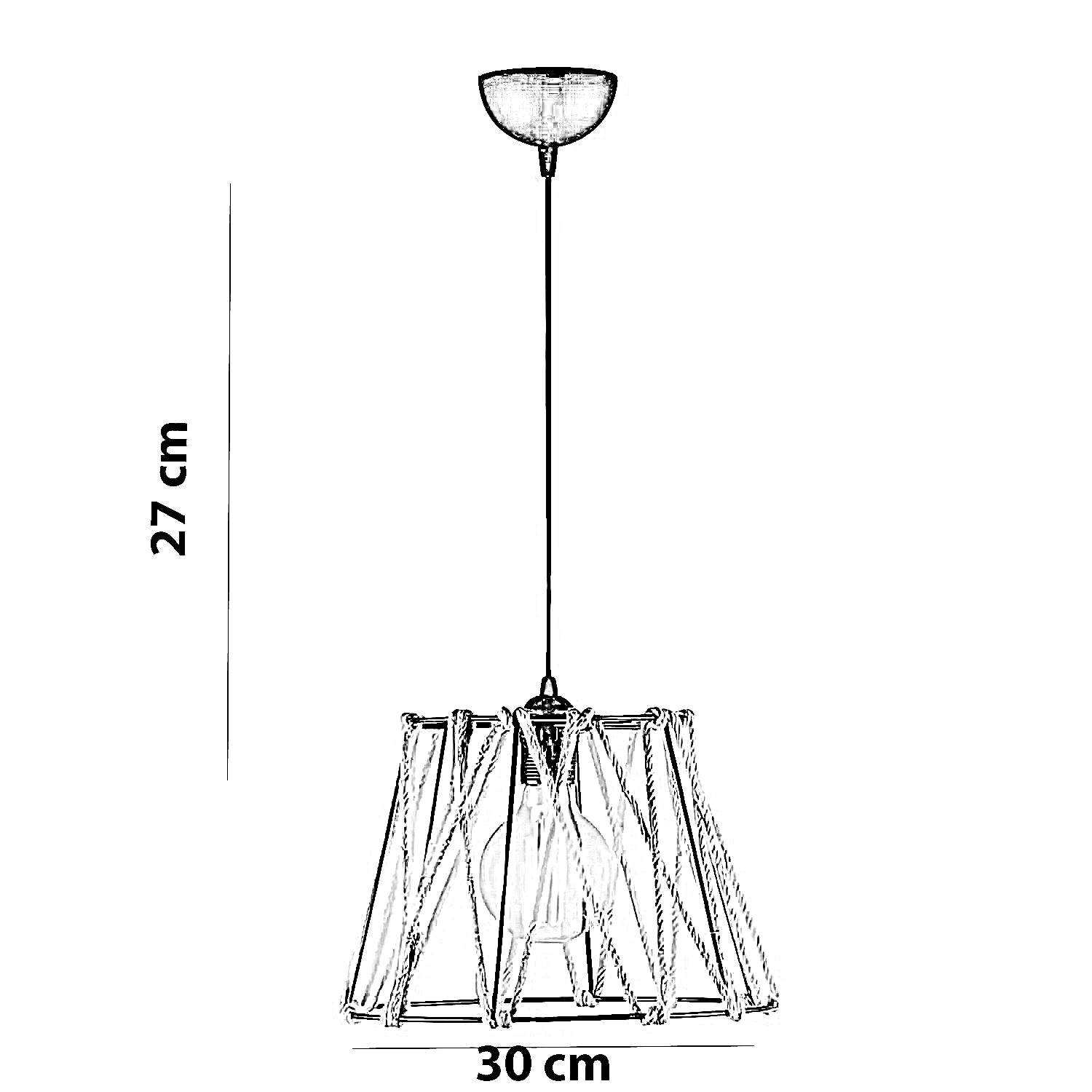 نجفة معدن، 30*27 سم