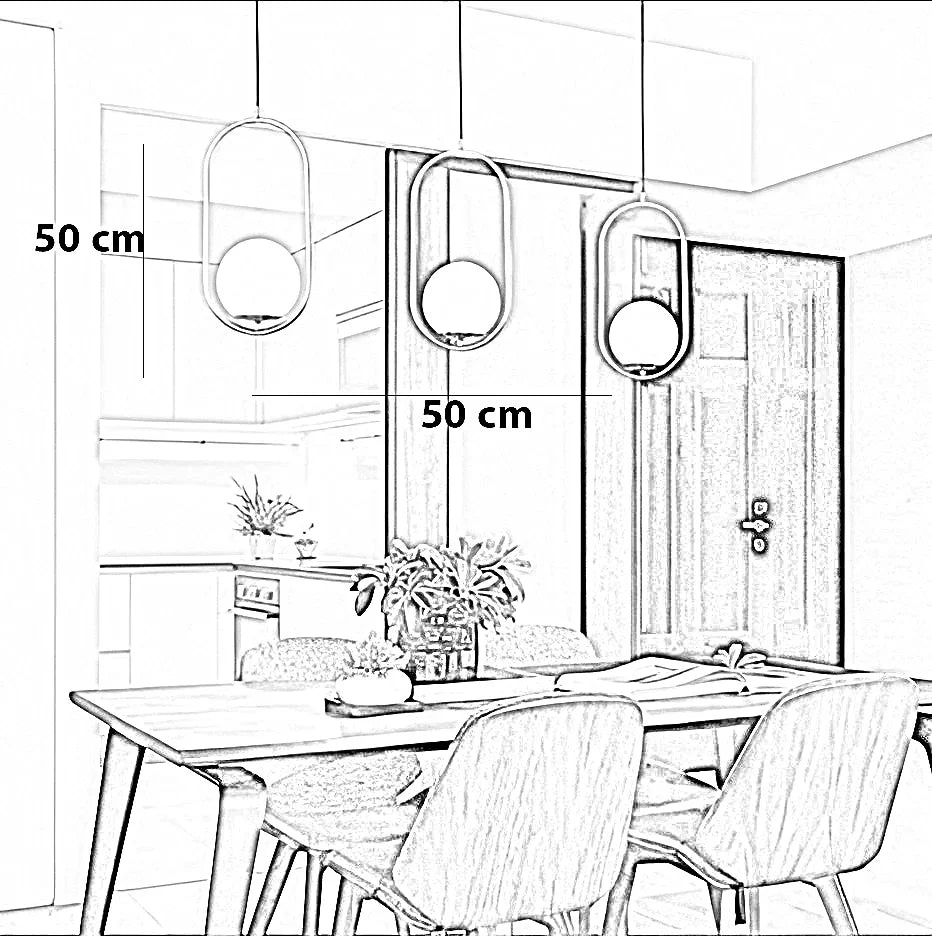 نجفة الومنيوم وزجاج، 50*50 سم