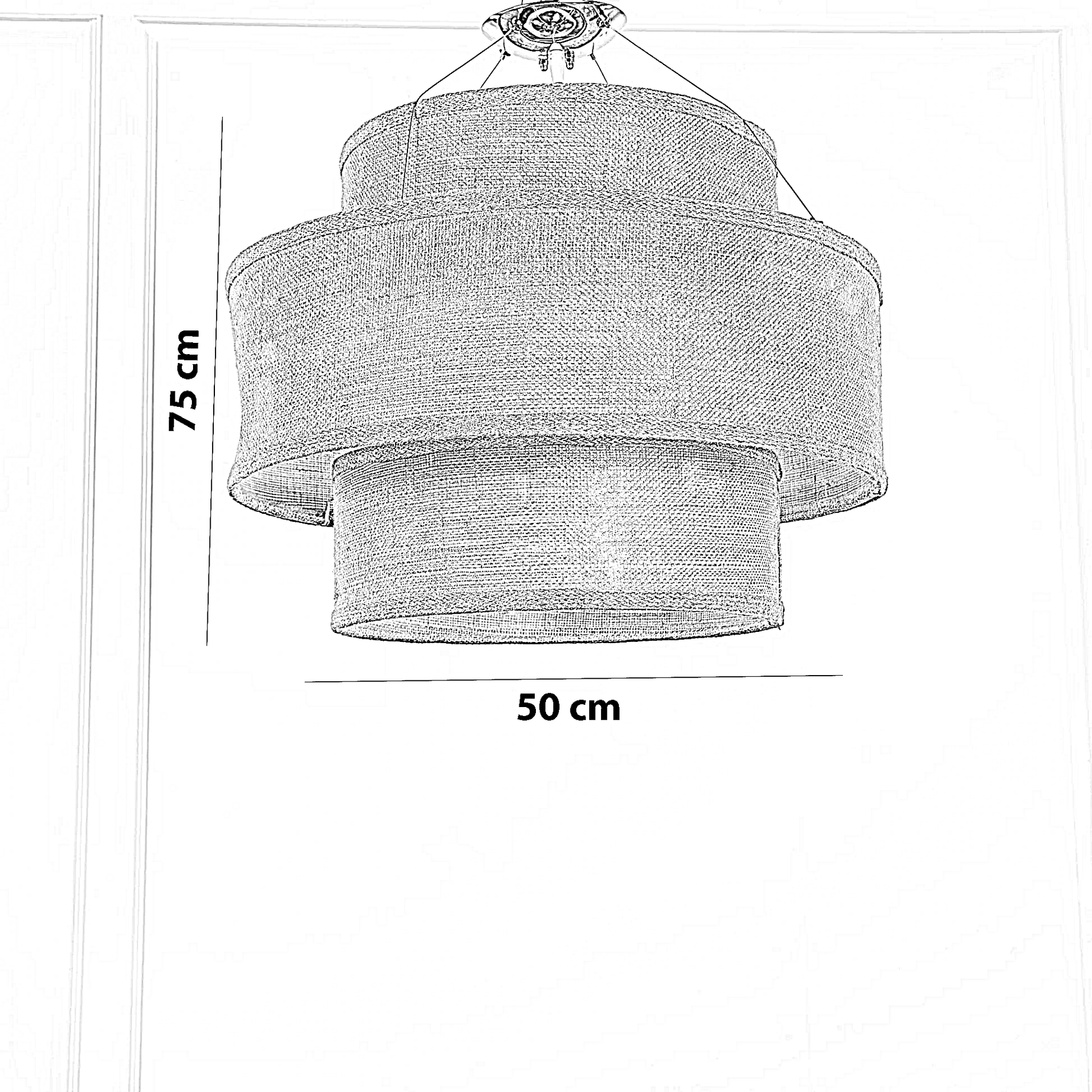 نجفة قماش، 50*75 سم