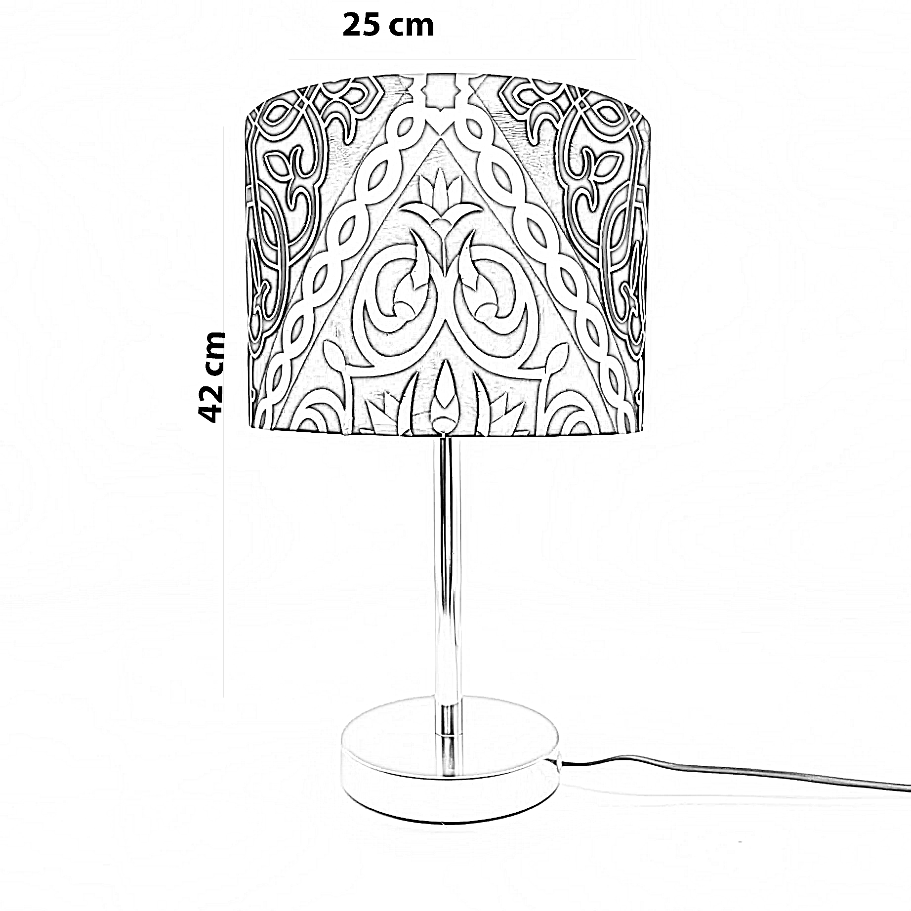 أباجورة رمضانية قماش، 25*42 سم