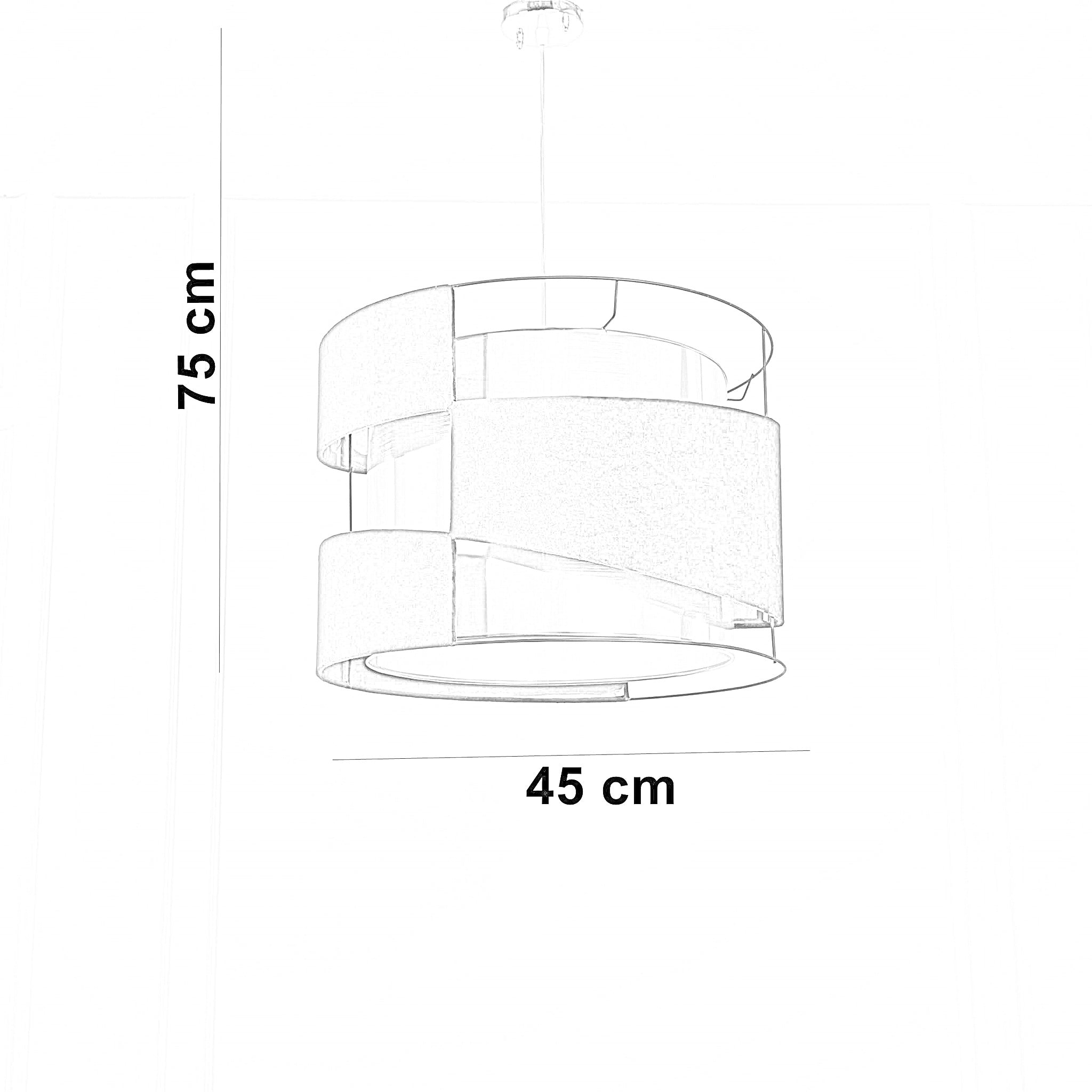 نجفة معدن، 45*75 سم
