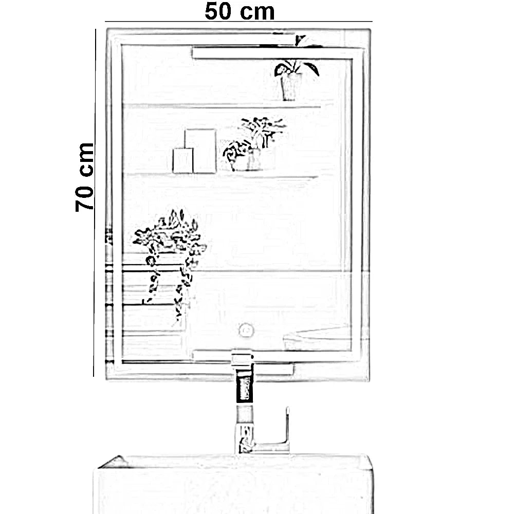 مرايا ليد حمام، 50*70 سم
