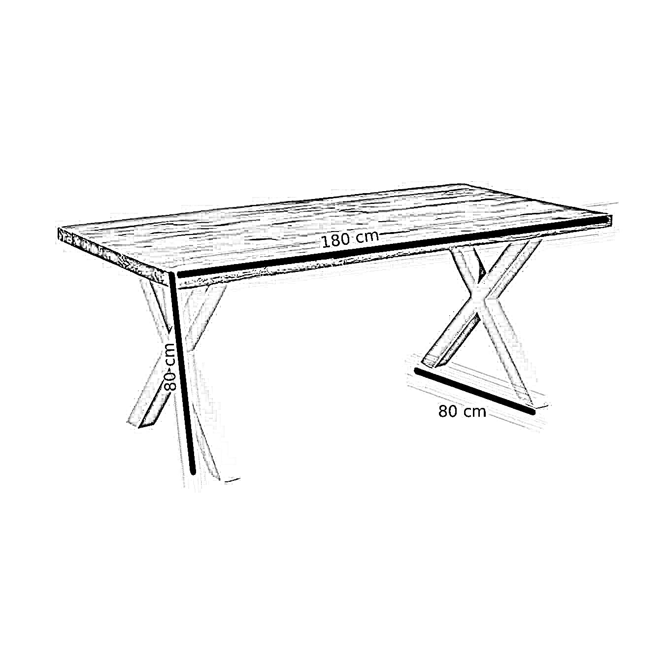 ترابيزة سفرة ستيل، 180*80*80 سم