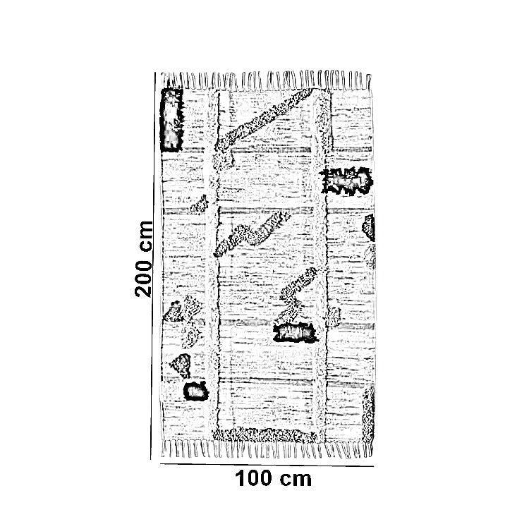 سجادة صوف، 100*200 سم