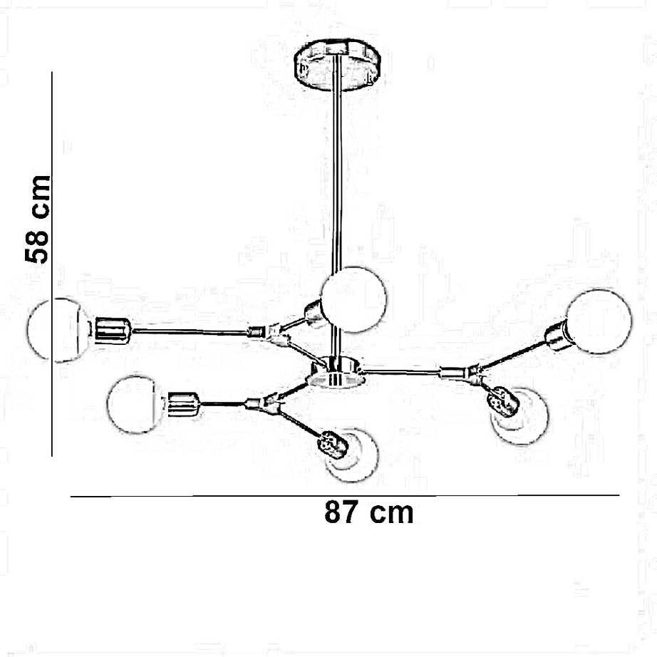 نجفة ستيل، 87*58 سم