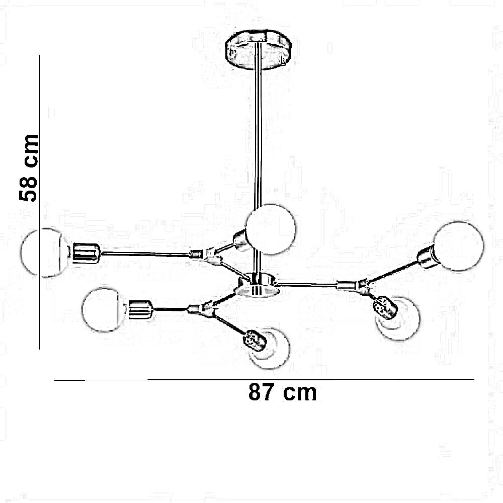 نجفة ستيل، 87*58 سم