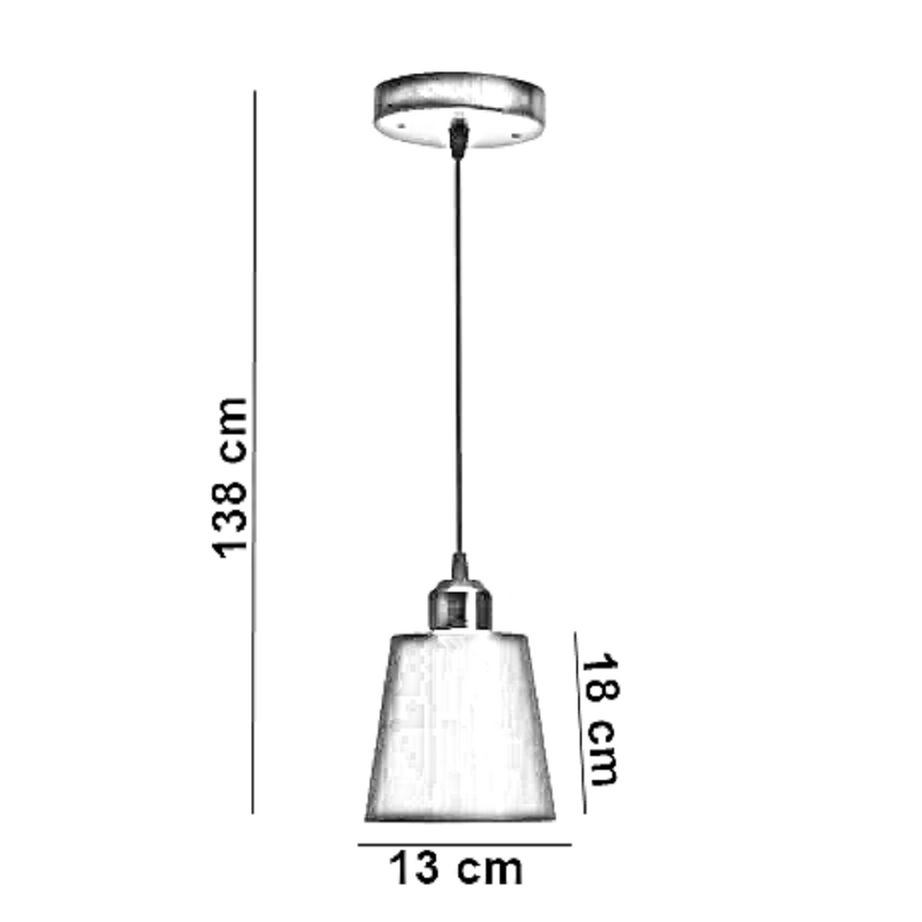 نجفة معدن، 13*138 سم - أصفر