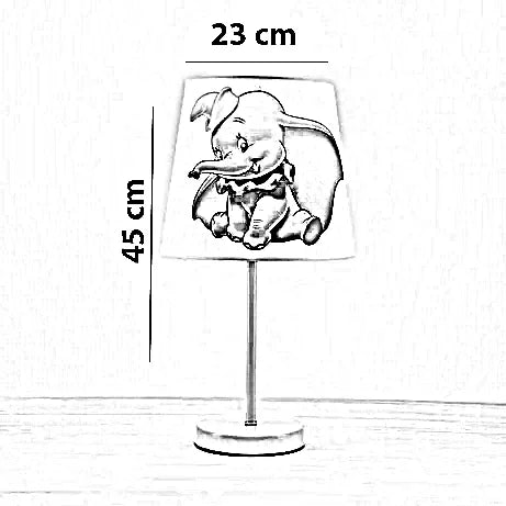 أباجورة أطفال معدن، 23*45 سم
