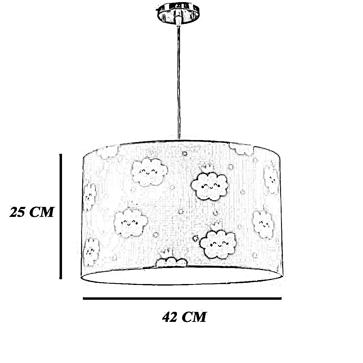 نجفة قماش، 42*25 سم