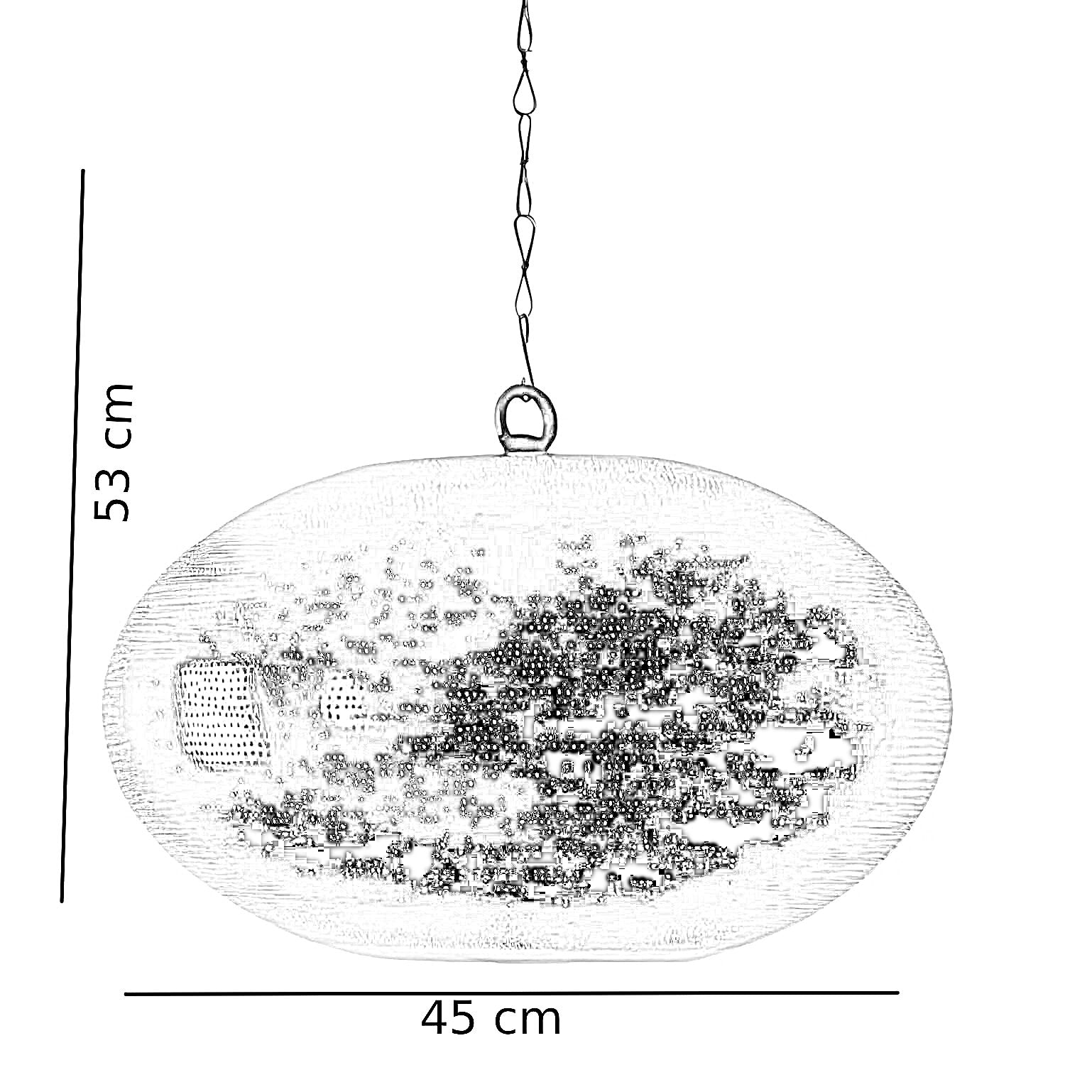 نجفة ستيل، 45*53 سم