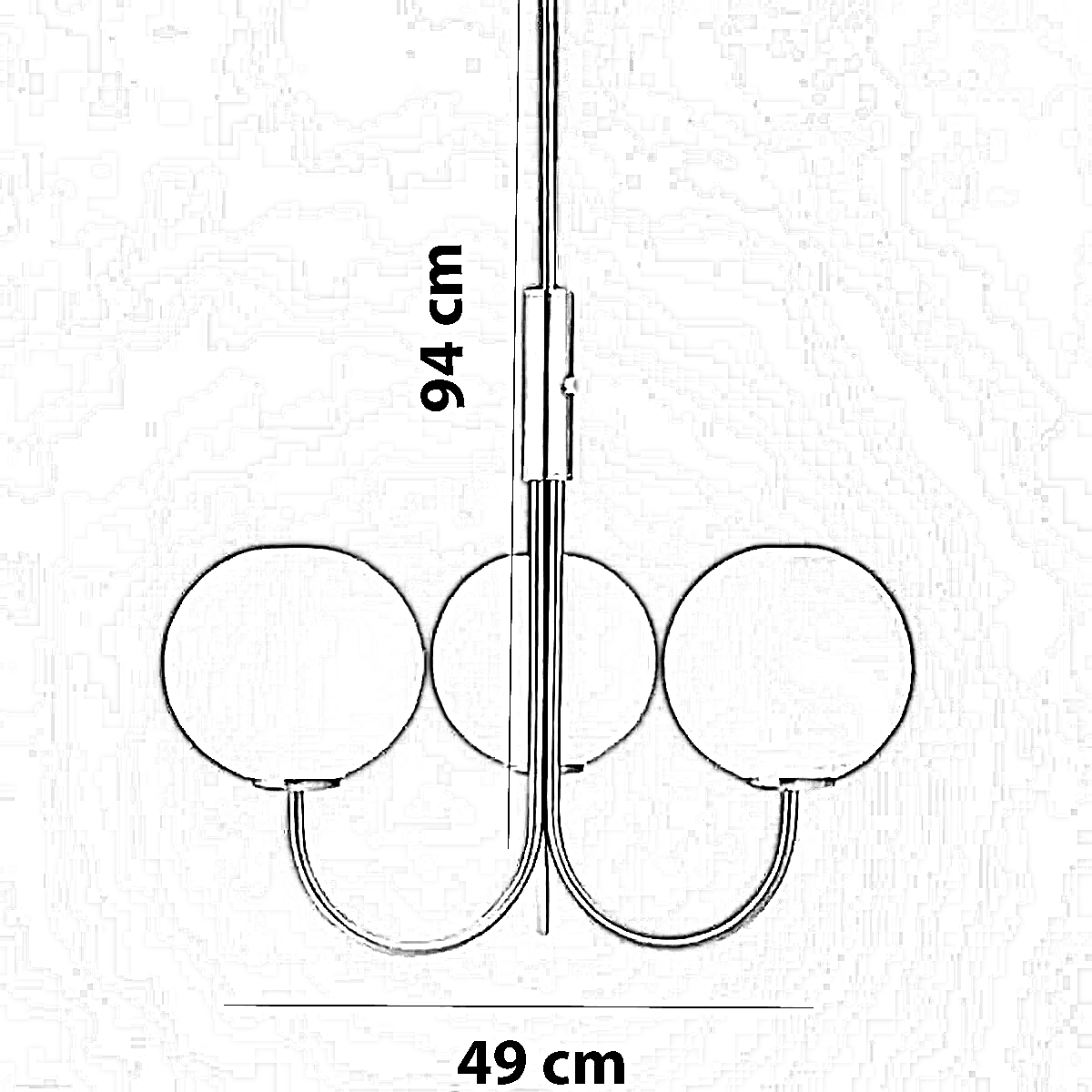 نجفة معدن، 49*94 سم