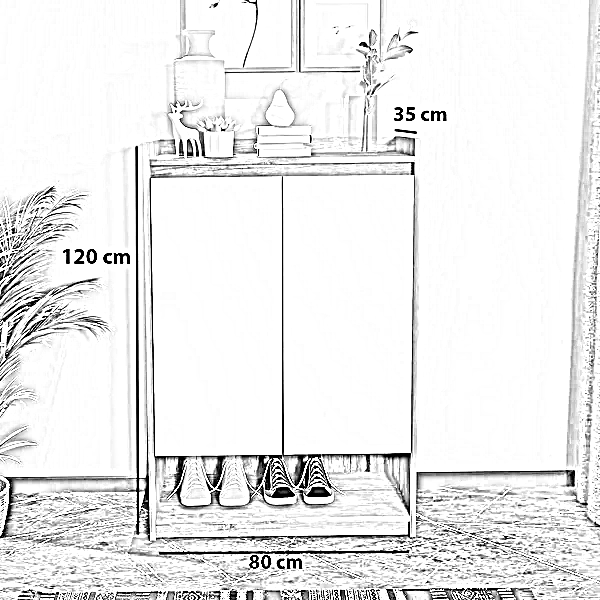 جزامة خشب ام دي اف، 80*35*120 سم