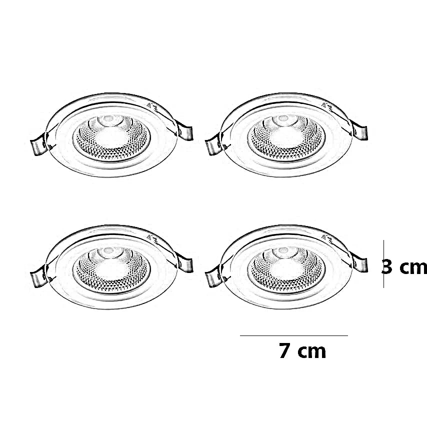 سبوت بلاستيك، 7*3 سم - 4 قطع