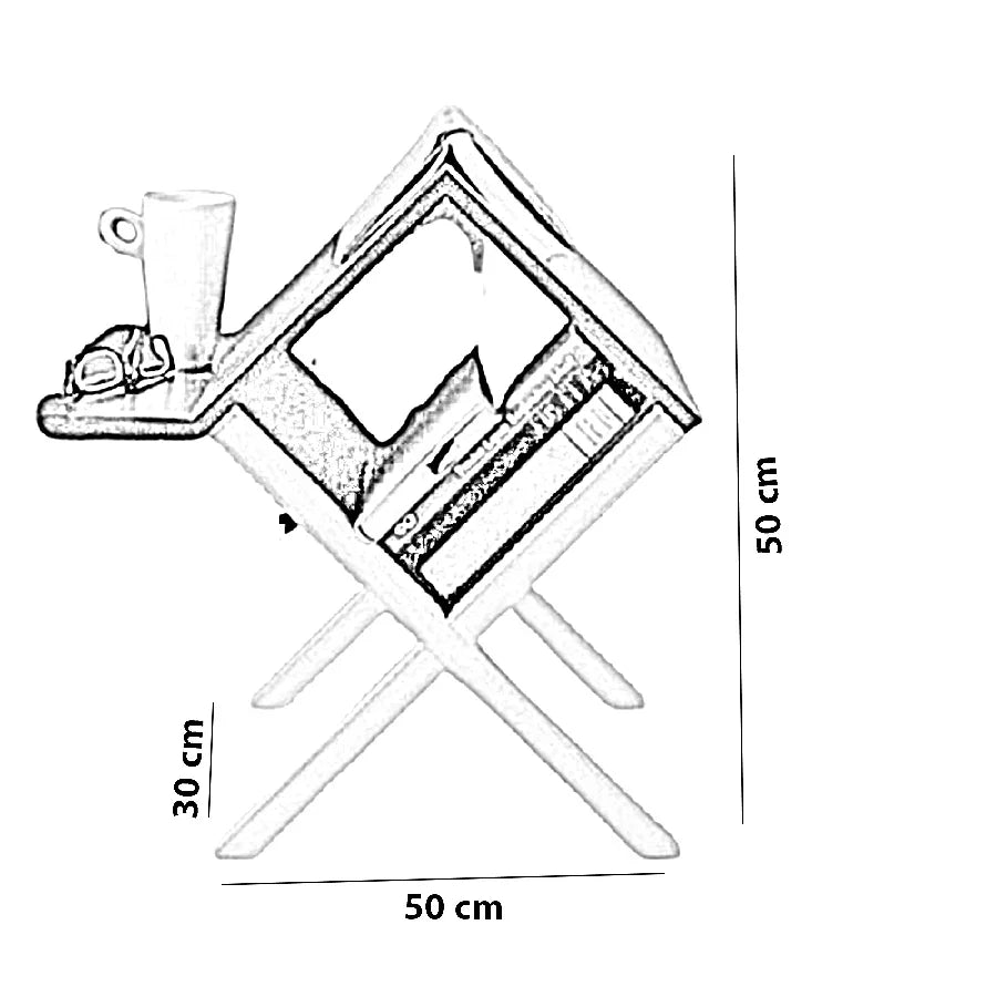 ترابيزة جانبية خشب كونتر وموسكي، 50*30*50 سم