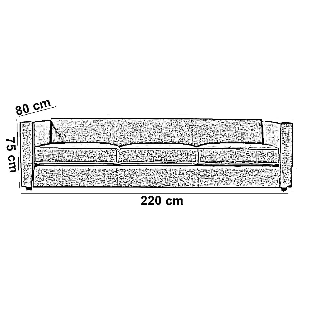 كنبة خشب زان، 220*80*75 سم