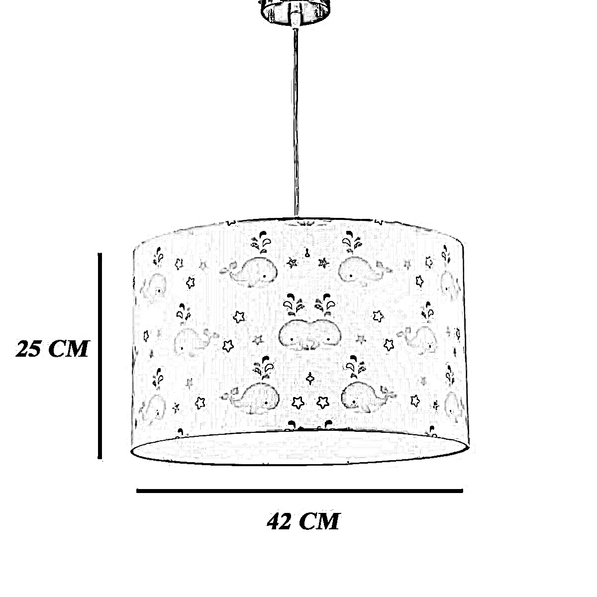 نجفة قماش، 42*25 سم