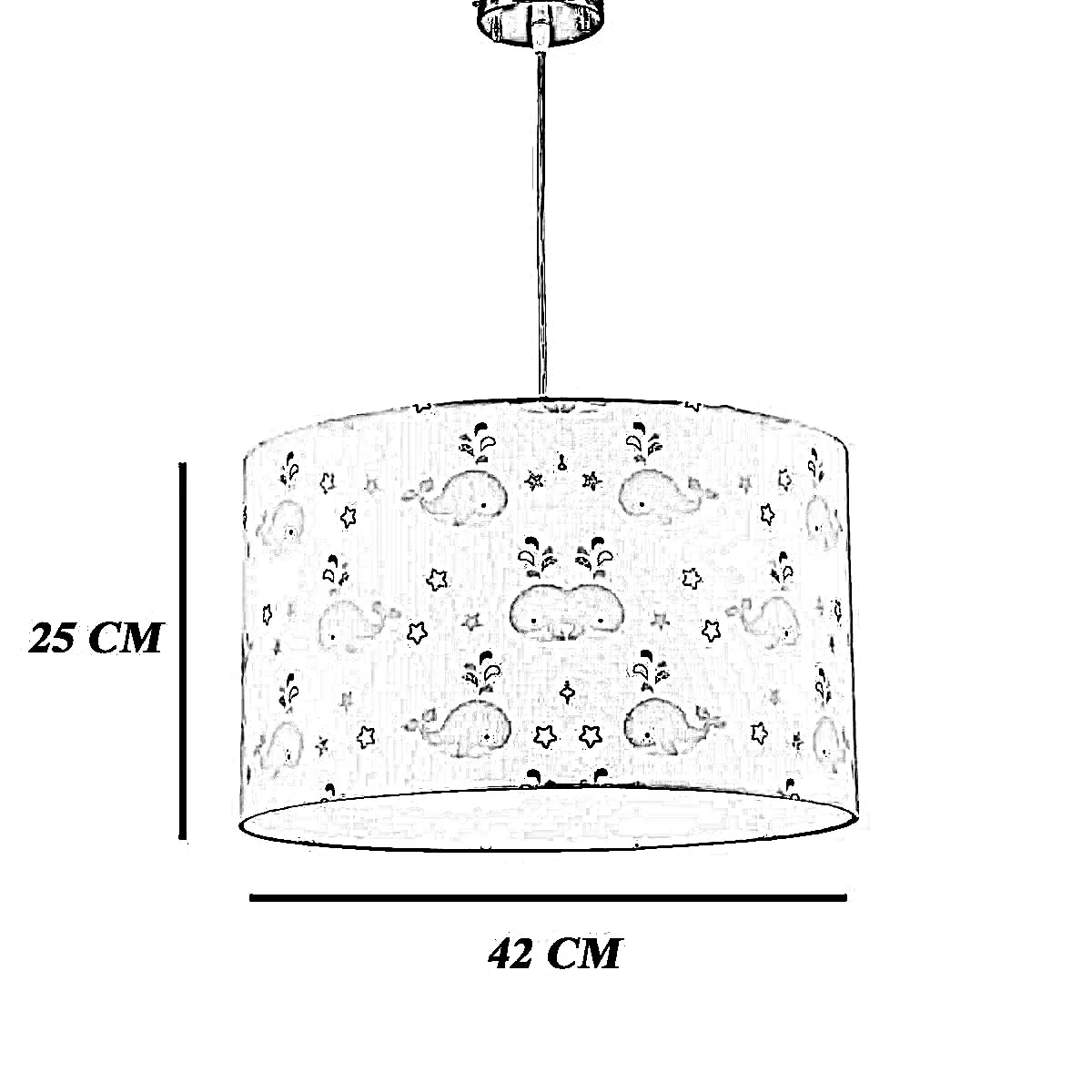 نجفة قماش، 42*25 سم