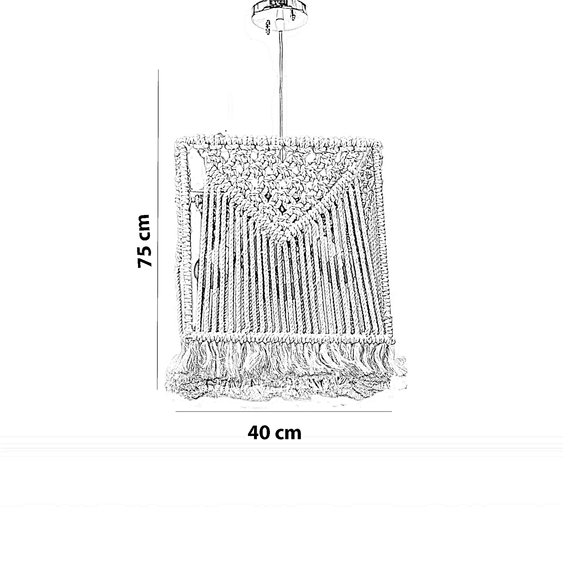 نجفة قماش، 40*75 سم
