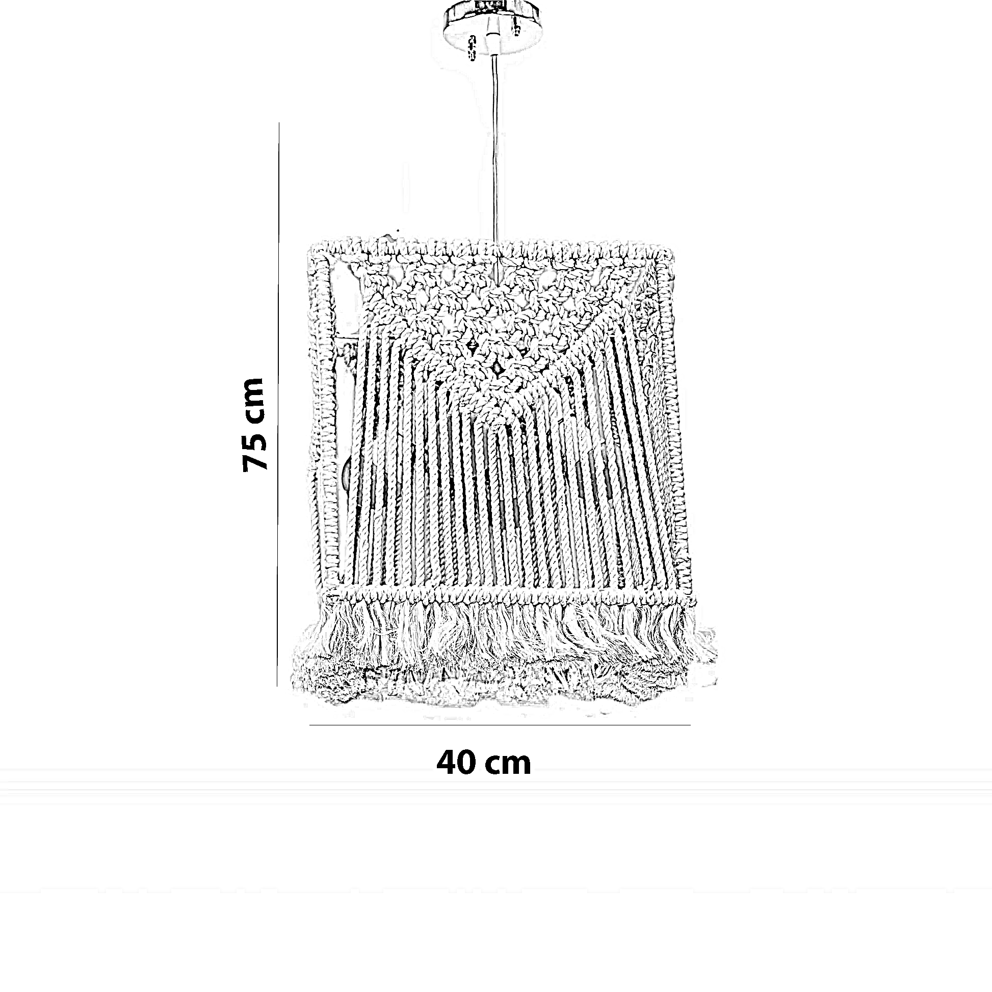 نجفة قماش، 40*75 سم