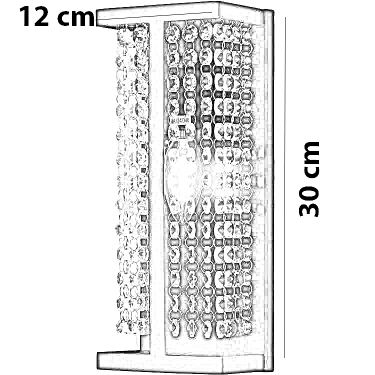 ابليك حائط معدن، 12*30 سم
