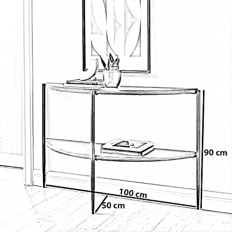 كونسول خشب ام دي اف وستيل، 100*50*90 سم