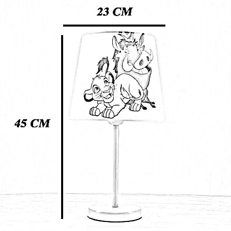 أباجورة أطفال معدن، 23*45 سم