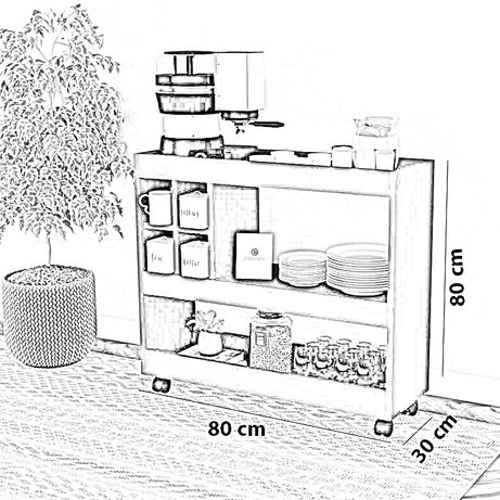 كوفي كورنر ام دي اف، 80*30*80 سم