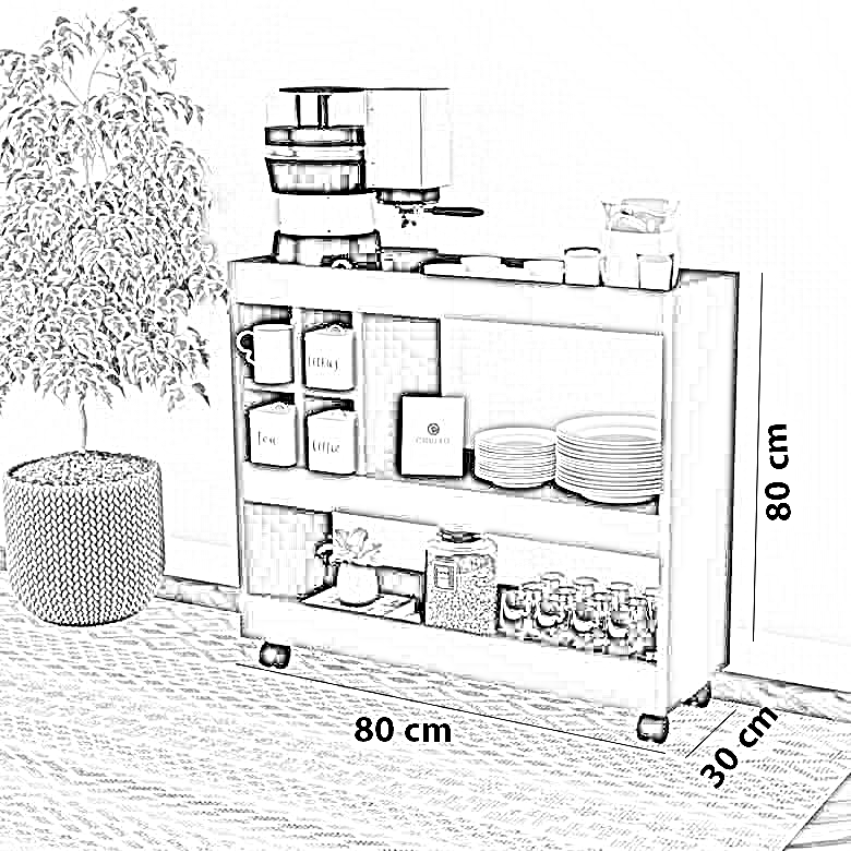 كوفي كورنر ام دي اف، 80*30*80 سم