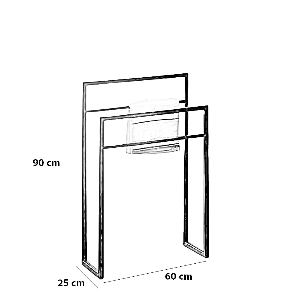 حامل مناشف ستيل، 60*25*90 سم
