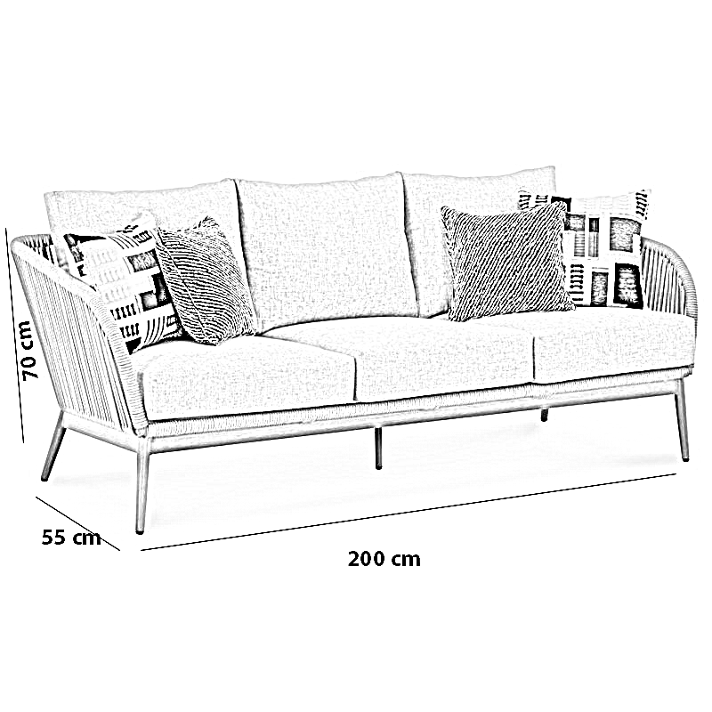 كنبة خارجية ستيل و دوبار، 200*55*70 سم