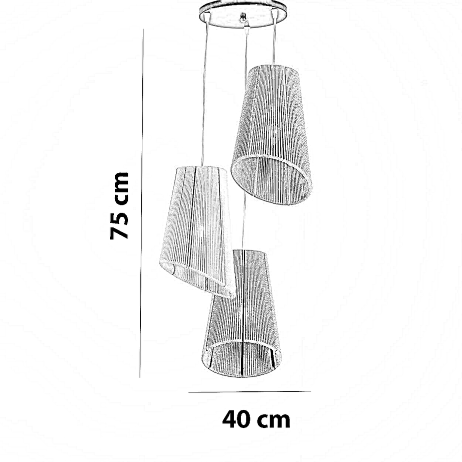 نجفة قماش، 40*75 سم