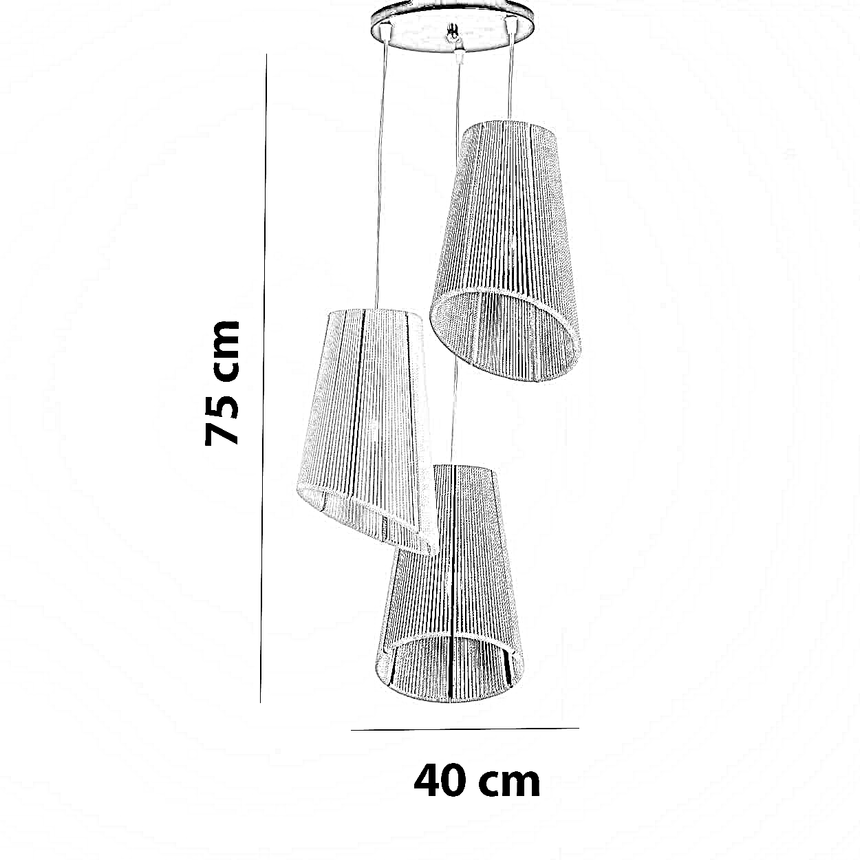 نجفة قماش، 40*75 سم
