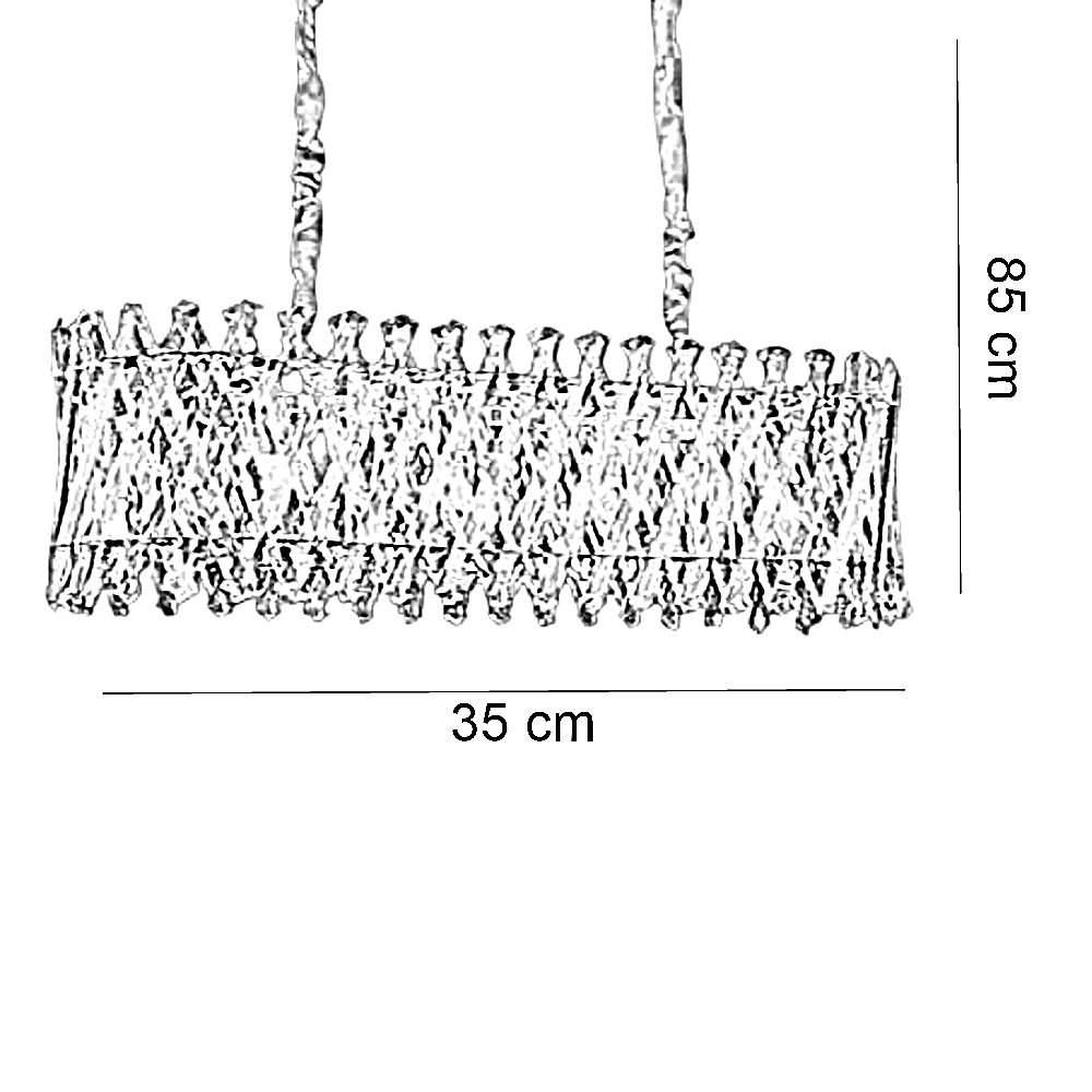 نجفة ستيل، 35*85 سم- ذهبي