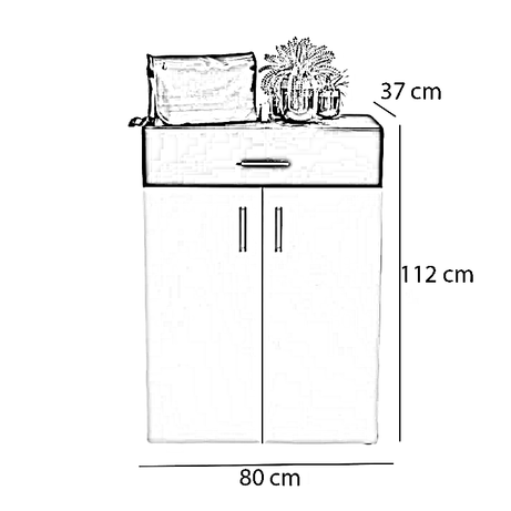 جزامة خشب ام دي اف، 80*37*112 سم