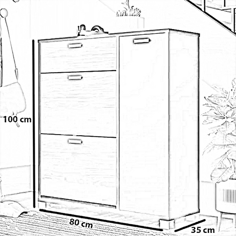 جزامة خشب ام دي اف اسباني، 80*35*100 سم