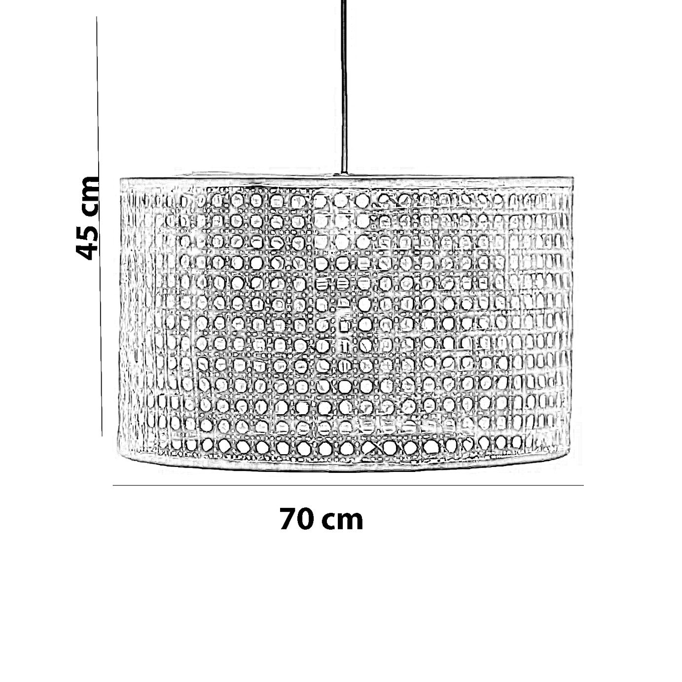 نجفة معدن، 70*45 سم