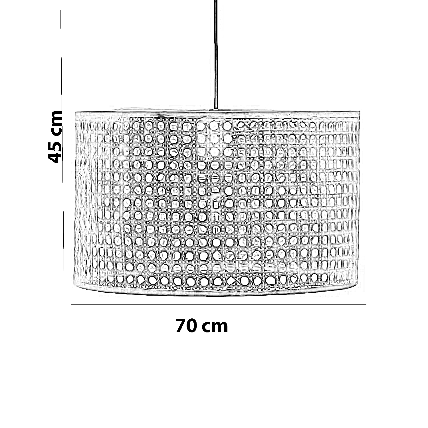 نجفة معدن، 70*45 سم