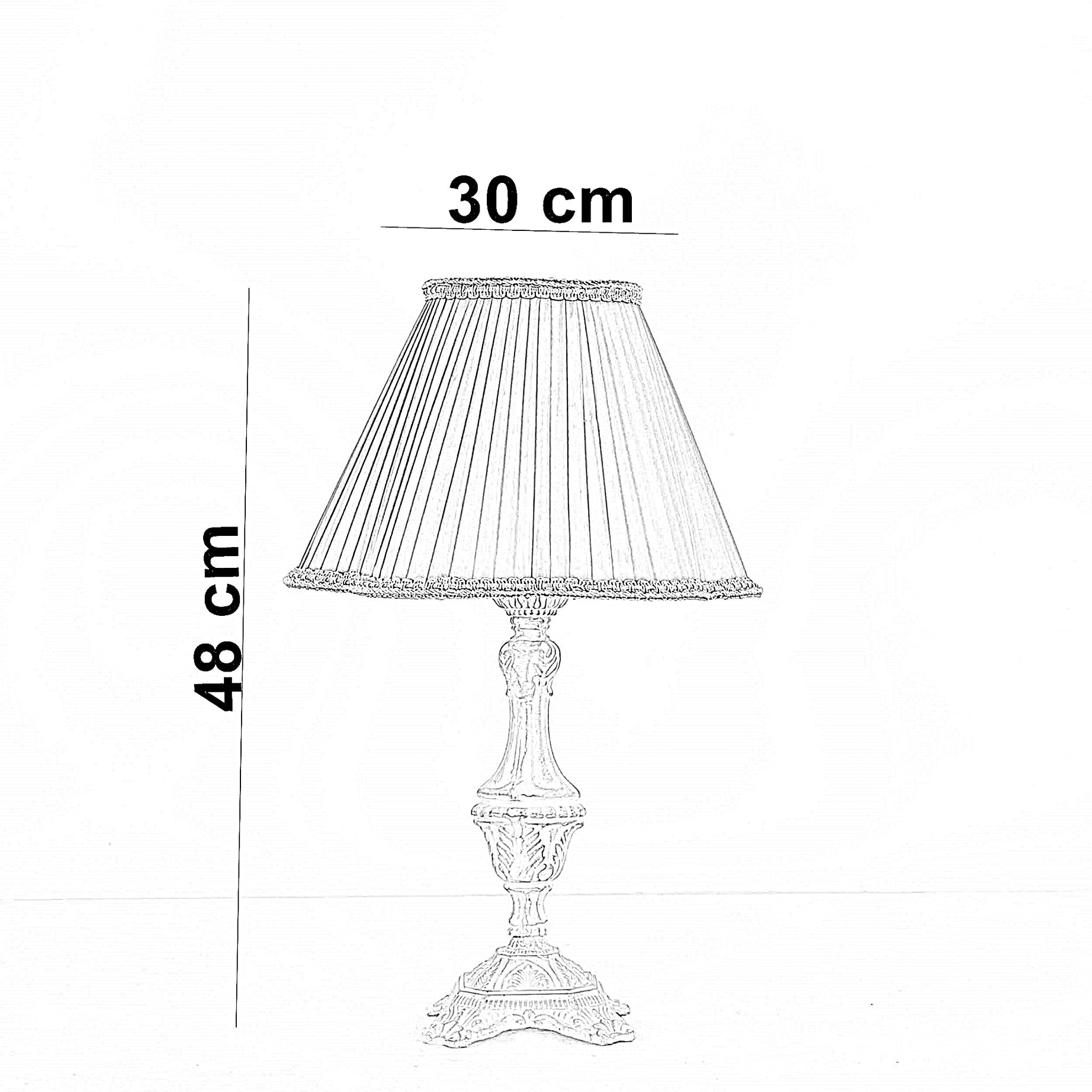 أباجورة ألمنيوم، 30*48 سم